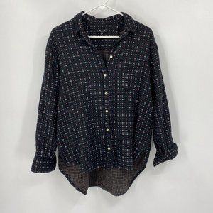 Madewell Oversized Ex-Boyfriend Shirt in Mayfair Foulard Small
